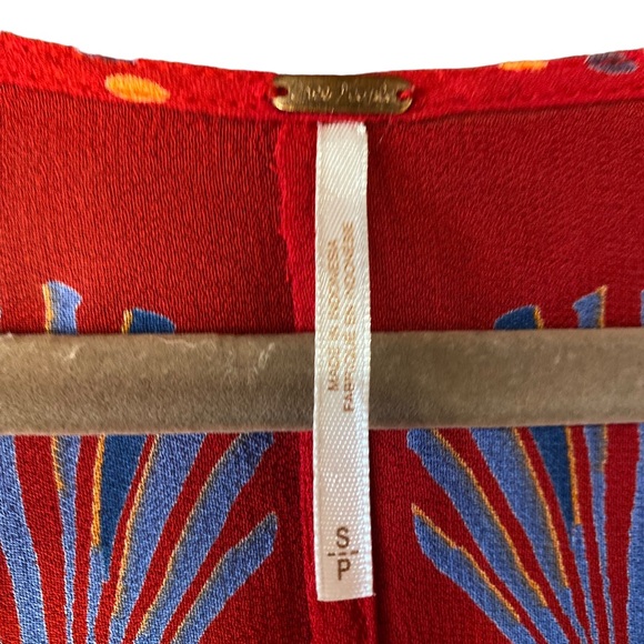 Free People Red and Blue Blouse - Picture 6 of 9